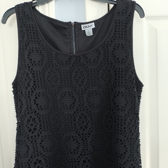 Dkny Dresses & Skirts - DKNY Black Lace Sheath Dress Back Zipper Detail M
